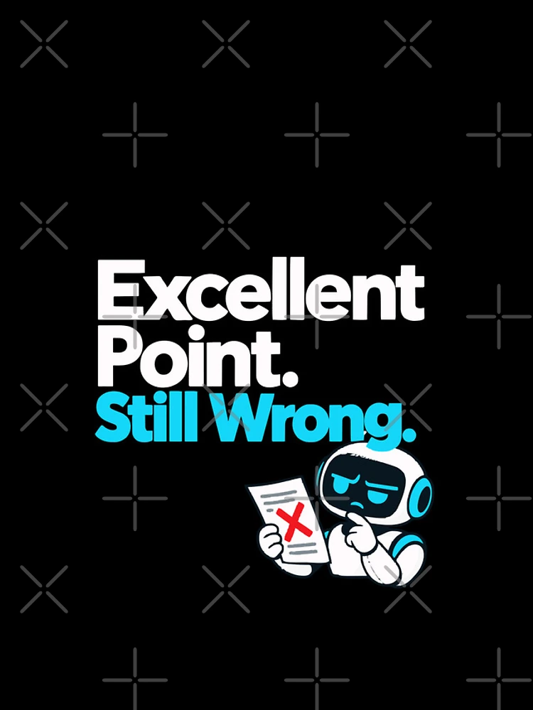 Thumbnail 5 of 5, iPhone Case, Excellent Point. Still Wrong. AI Fact-Check Design designed and sold by ThreadQuirk.