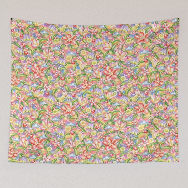 Item preview, Dreamglow Garden – Glossy Pastel Fantasy Floral Pattern designed and sold by Bodique.