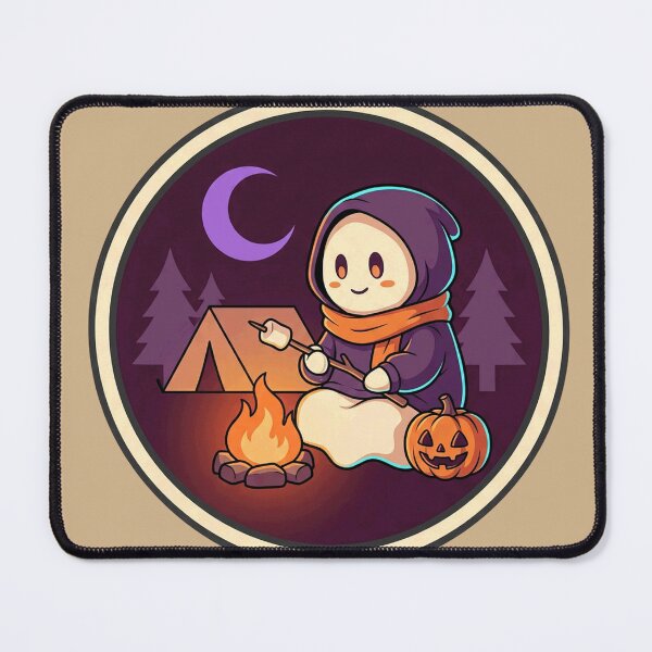 Item preview, Camping Ghost Toasting Marshmallows By Fire designed and sold by ELmestka.
