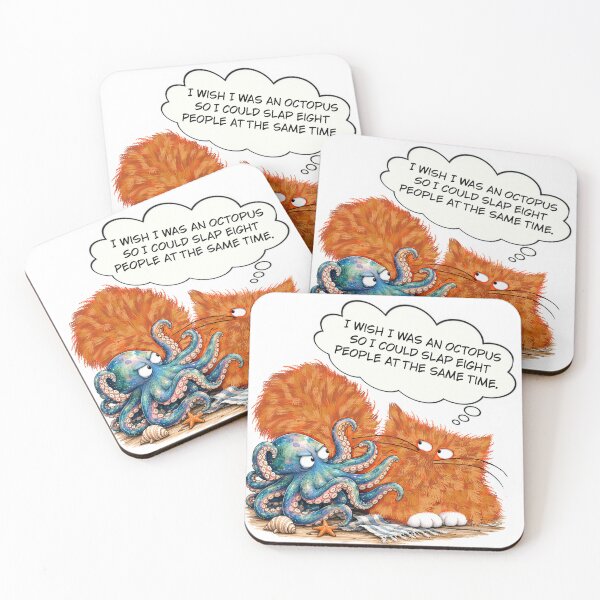 Item preview, Funny Cat Quote – I Wish I Was an Octopus designed and sold by TrueWoven Studio.