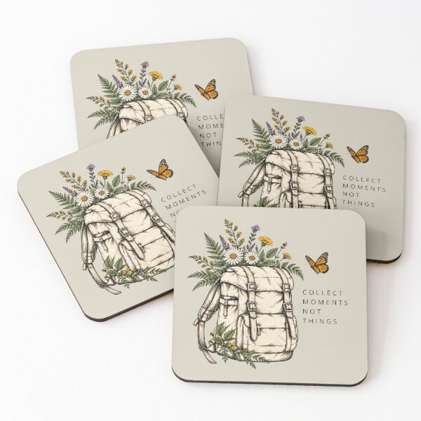Item preview, Collect Moments Not Things Vintage Botanical Hiking Backpack designed and sold by ivonova.