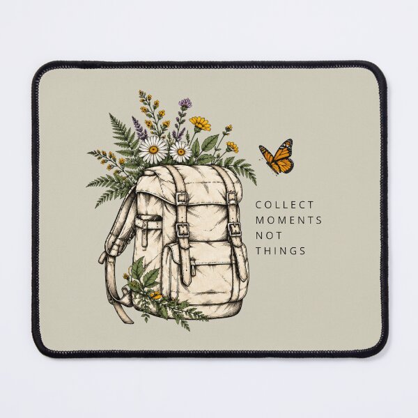 Item preview, Collect Moments Not Things Vintage Botanical Hiking Backpack designed and sold by ivonova.