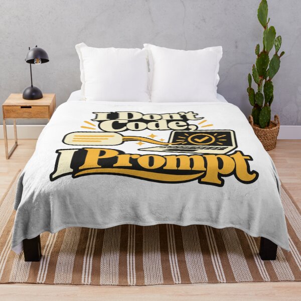 Item preview, I Don't Code, I Prompt Typographic Design designed and sold by ThreadQuirk.