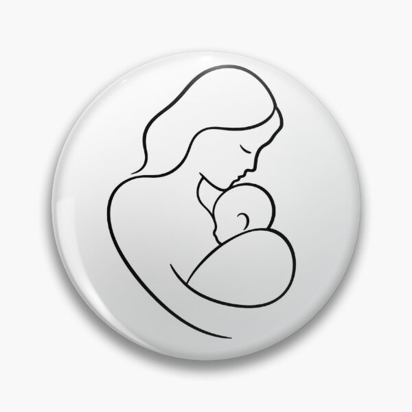 Item preview, Mother and Baby Line Art – Minimalist Motherhood Design designed and sold by SVALANART.