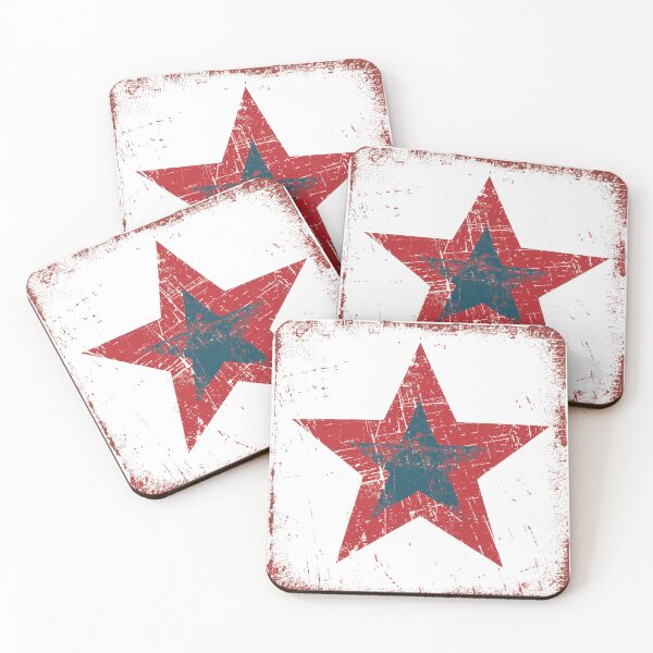 Item preview, Distressed Red and Blue Star designed and sold by cbfineart.