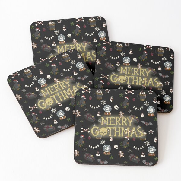 Item preview, Merry Gothmas Gothic Christmas Skull Pattern designed and sold by LaPolilladPapel.