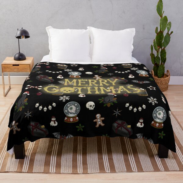 Item preview, Merry Gothmas Gothic Christmas Skull Pattern designed and sold by LaPolilladPapel.