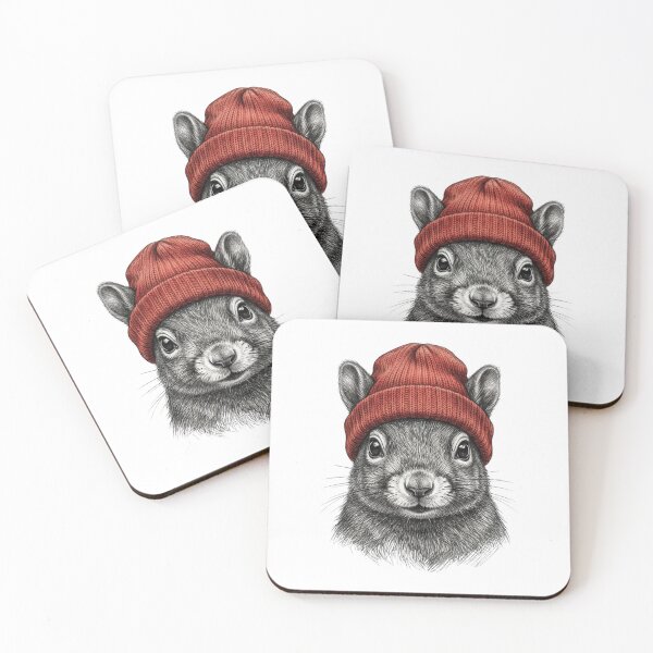 Item preview, Squirrel in Beanie Hat Vintage Woodland Wildlife Nature Lover designed and sold by raedattia.