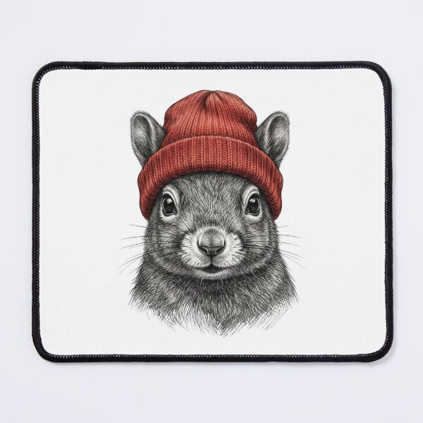 Item preview, Squirrel in Beanie Hat Vintage Woodland Wildlife Nature Lover designed and sold by raedattia.