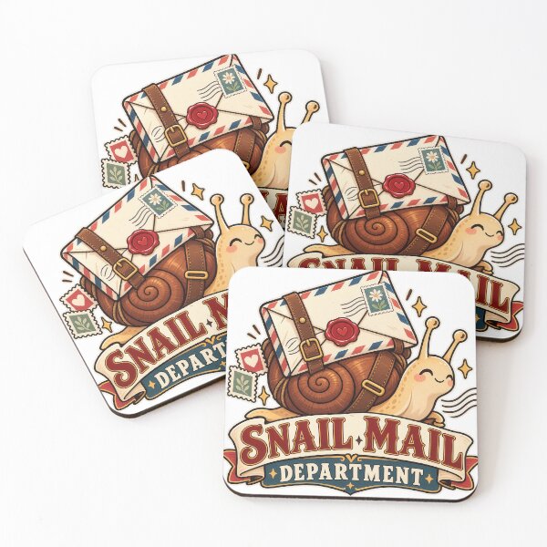 Item preview, Snail Mail Department Retro Postal Snail designed and sold by Pocket Mood Studio.