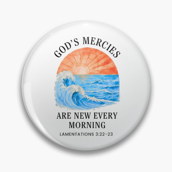 Item preview, God’s Mercies Are New Every Morning – Lamentations 3:22–23 Sunrise Ocean Art designed and sold by BabbleQueen.