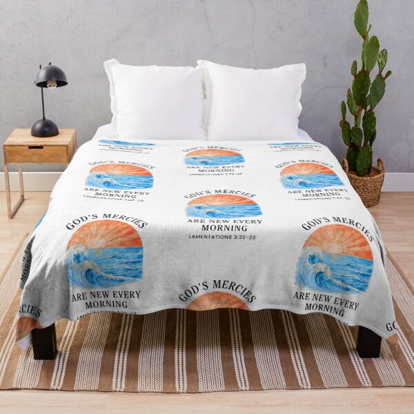 Item preview, God’s Mercies Are New Every Morning – Lamentations 3:22–23 Sunrise Ocean Art designed and sold by BabbleQueen.