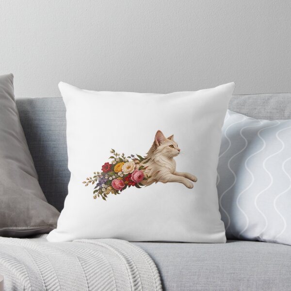 Item preview, Floral Cat Vintage Botanical Peony Bouquet designed and sold by Keirnyx.