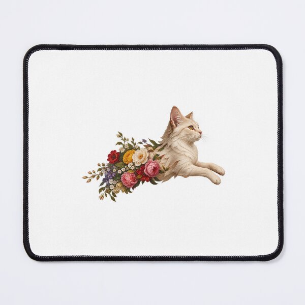 Item preview, Floral Cat Vintage Botanical Peony Bouquet designed and sold by Keirnyx.