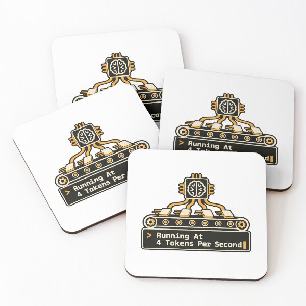Item preview, Running At 4 Tokens Per Second Local AI Graphic designed and sold by ThreadQuirk.