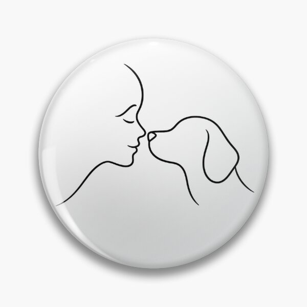 Item preview, Human and Dog Line Art – Minimalist Dog Lover Design designed and sold by SVALANART.