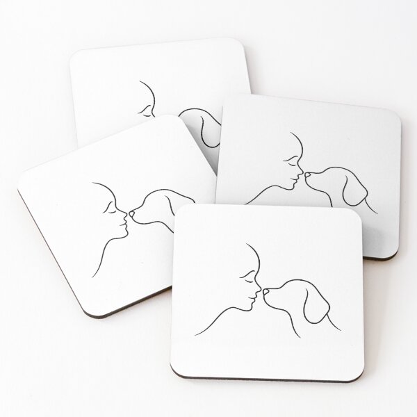 Item preview, Human and Dog Line Art – Minimalist Dog Lover Design designed and sold by SVALANART.