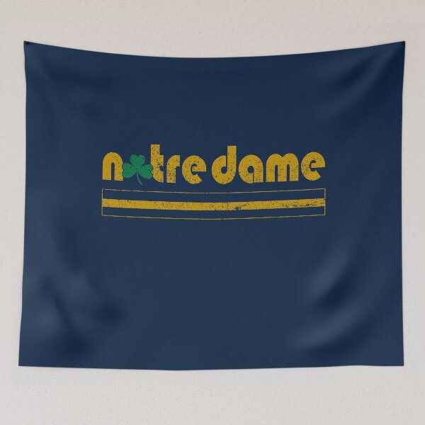 Item preview, Vintage Notre Dame Three Stripes Distressed Football Spirit designed and sold by Floral Vintage.