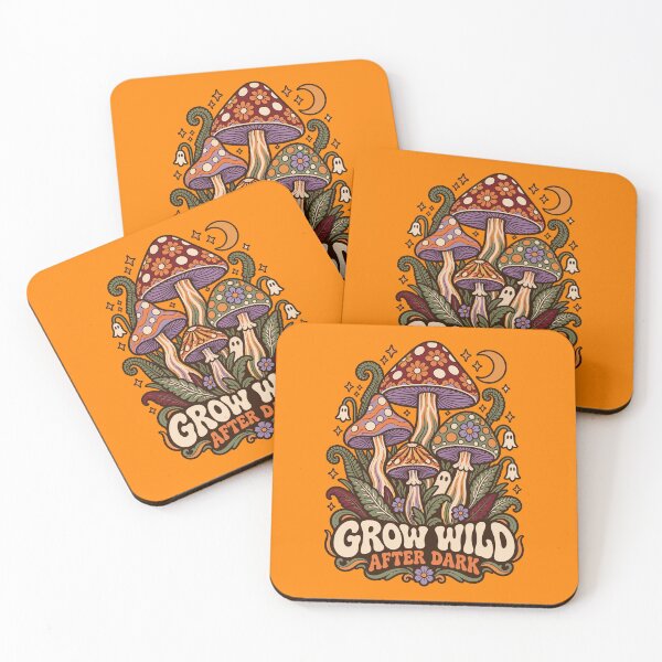 Item preview, Grow Wild After Dark - Retro Cottagecore Mushrooms & Ghosts designed and sold by Far Out Goods.