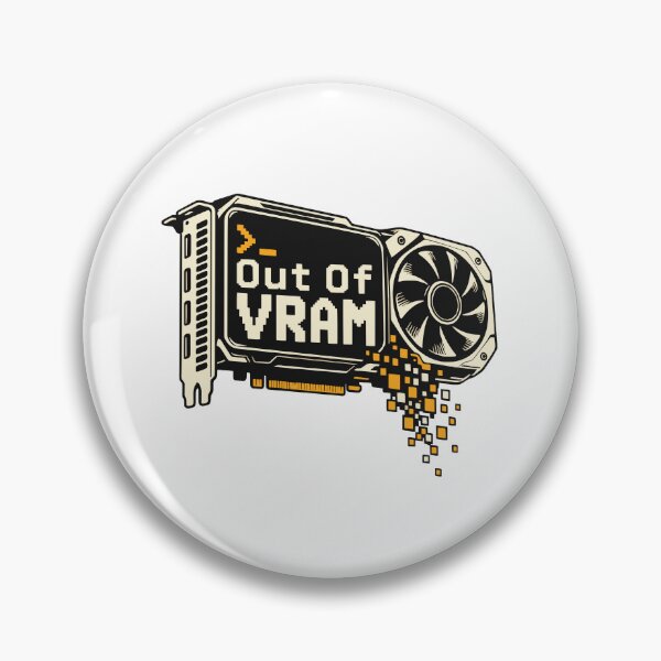 Item preview, Out Of VRAM Retro Terminal Graphics Card Design designed and sold by ThreadQuirk.