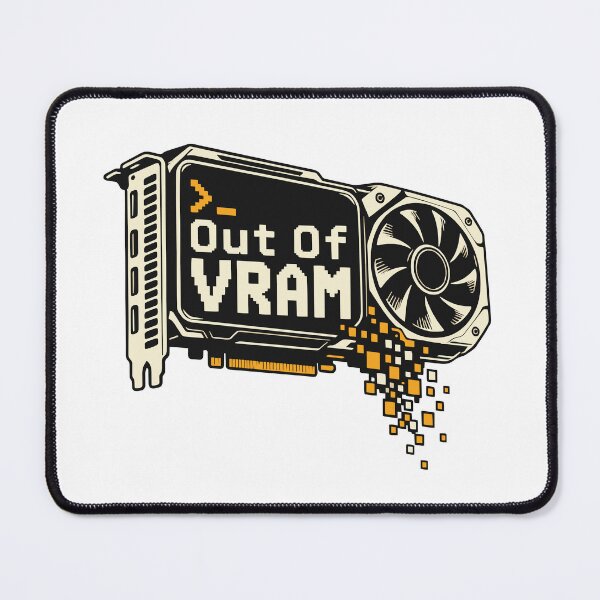Item preview, Out Of VRAM Retro Terminal Graphics Card Design designed and sold by ThreadQuirk.