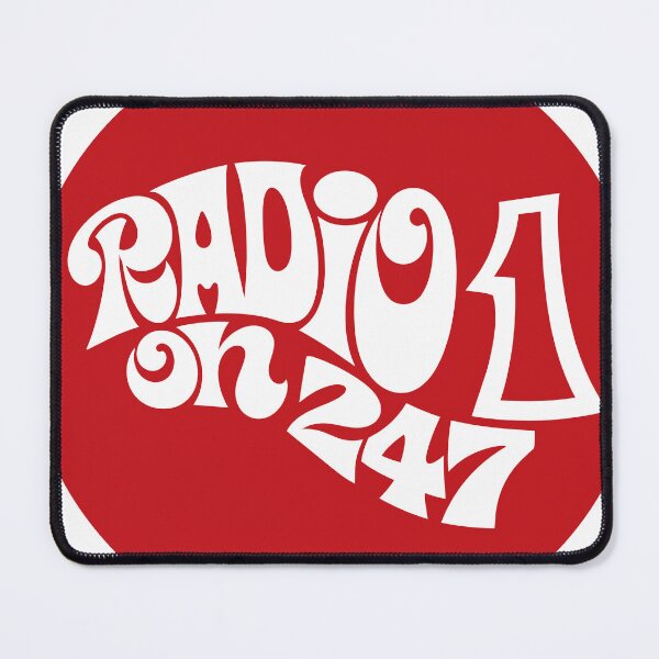 Item preview, Vintage BBC Radio 1 on 247 – Retro 1960s Psychedelic Logo designed and sold by PIXEL POP DESIGNS - Beyond the Norm!.