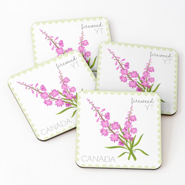 Item preview, Fireweed of Yukon Stamp designed and sold by spontaneousing.