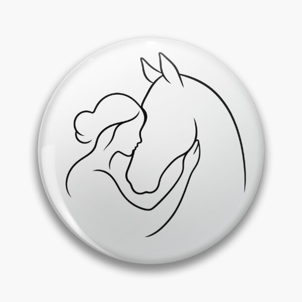Item preview, Woman and Horse Line Art – Minimalist Equestrian Design designed and sold by SVALANART.