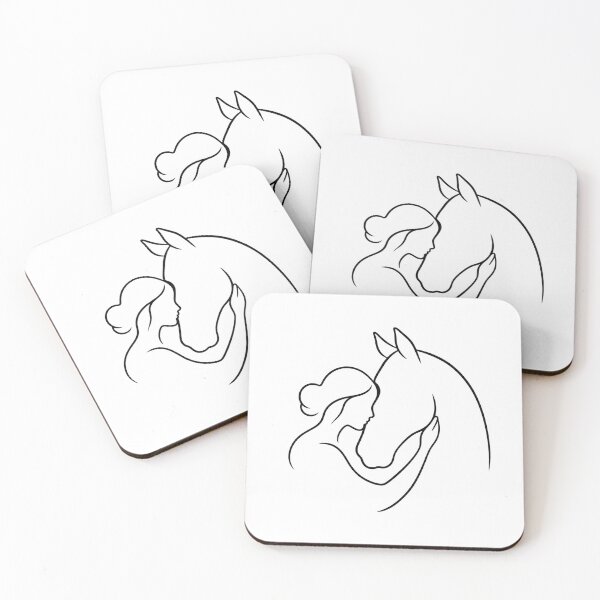 Item preview, Woman and Horse Line Art – Minimalist Equestrian Design designed and sold by SVALANART.