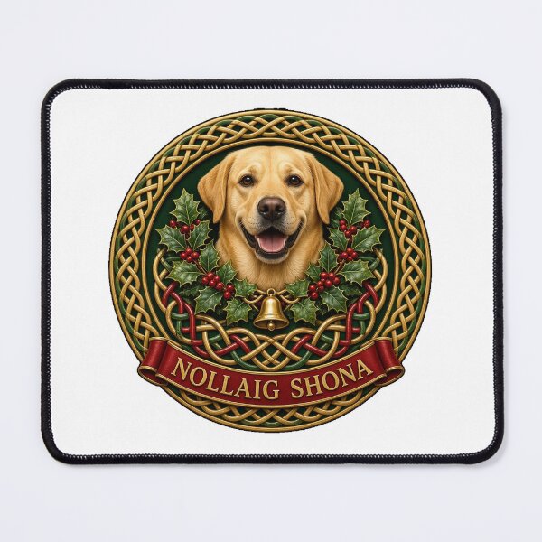 Item preview, Nollaig Shona Labrador Celtic Knot designed and sold by Freckled-Monkey.