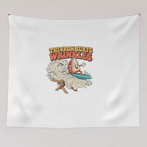 Item preview, Iron Surfing A Bedsheet Wave Laundry Humor designed and sold by Pixdot.