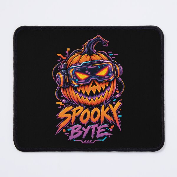 Item preview, Spooky Byte Cyberpunk Halloween Pumpkin Gamer designed and sold by CrazySzoopWorld.