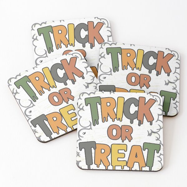 Item preview, Trick or Treat - Cute Drippy Letters in a Spooky Cloud designed and sold by EverOakArt.