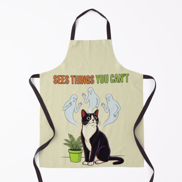 Item preview, Sees Things You Can't Cat Funny Psychic Cat Staring at Wall Spooky Cat Mom Gift Haunted Halloween Cat designed and sold by FurRealStudioCo.