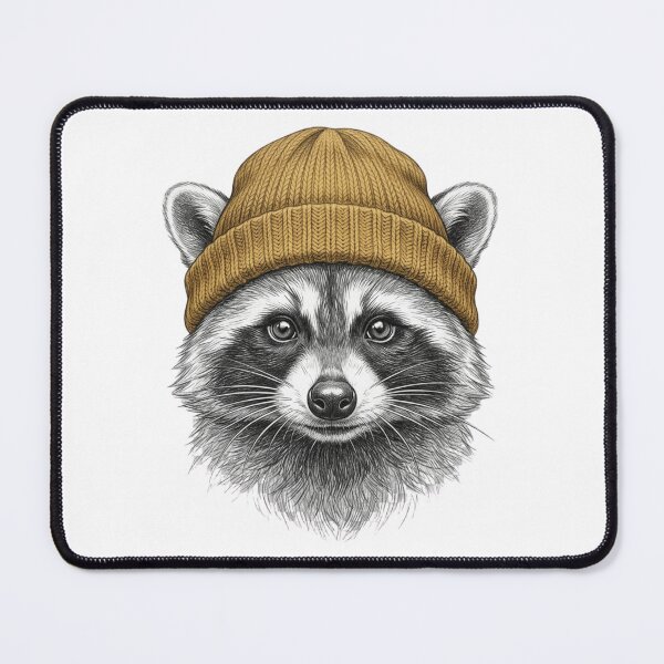 Item preview, Raccoon in Beanie Hat Vintage Trash Panda Woodland Animal Lover designed and sold by raedattia.