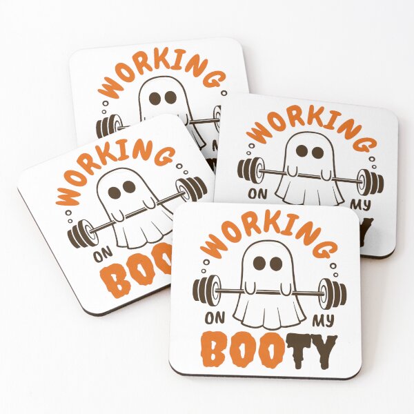 Item preview, Halloween Ghost Gym Working On My Booty Funny Gym Workout Ghost designed and sold by Thread&Fable.