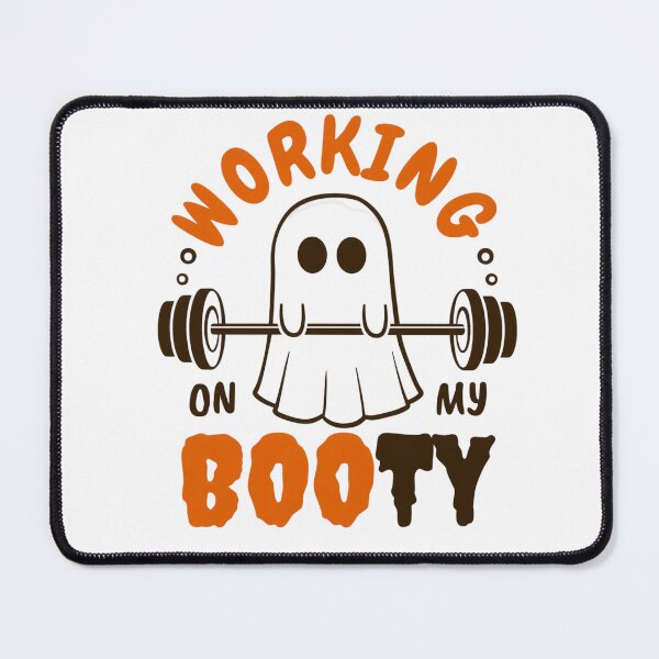 Item preview, Halloween Ghost Gym Working On My Booty Funny Gym Workout Ghost designed and sold by Thread&Fable.