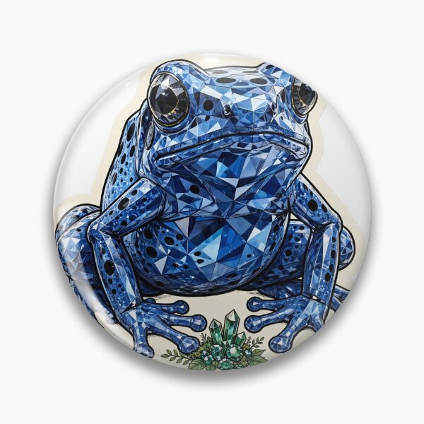 Item preview, Blue Poison Dart Frog Crystal Sticker - Sapphire Blue Frog Real Color designed and sold by Crystal Critters .