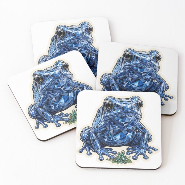 Item preview, Blue Poison Dart Frog Crystal Sticker - Sapphire Blue Frog Real Color designed and sold by Crystal Critters .