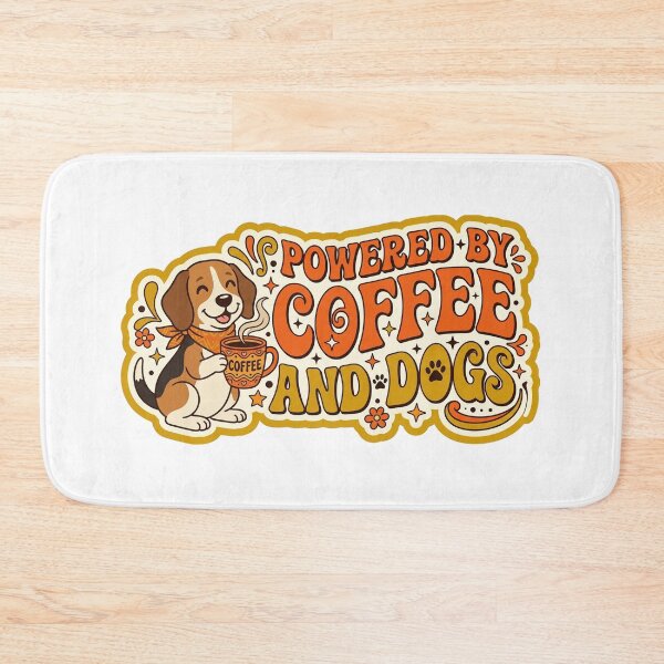 Item preview, Powered by Coffee and Dogs designed and sold by OddLittleGoods.