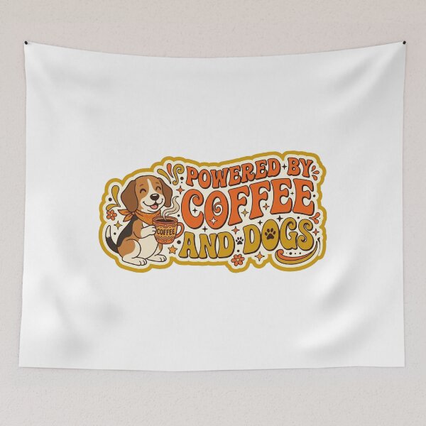 Item preview, Powered by Coffee and Dogs designed and sold by OddLittleGoods.