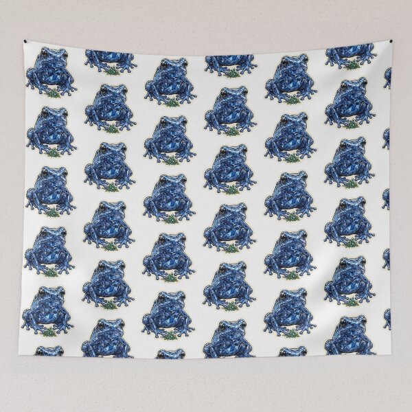 Item preview, Blue Poison Dart Frog Crystal Sticker - Sapphire Blue Frog Real Color designed and sold by Crystal Critters .