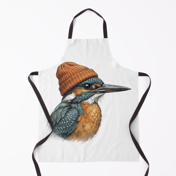 Item preview, Kingfisher in Beanie Hat Vintage River Bird Birdwatcher Nature Lover designed and sold by raedattia.