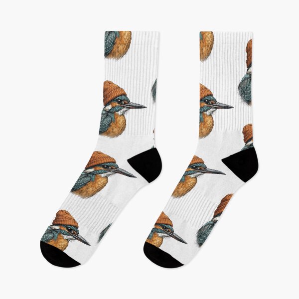 Item preview, Kingfisher in Beanie Hat Vintage River Bird Birdwatcher Nature Lover designed and sold by raedattia.