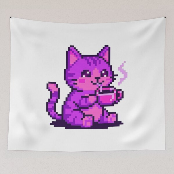 Item preview, Pixel Cat Espresso designed and sold by OddLittleGoods.