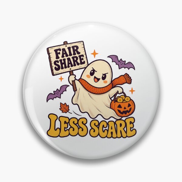 Artikelvorschau, Fair Share Less Scare Cute Halloween Ghost entworfen und verkauft von RetroPop23.