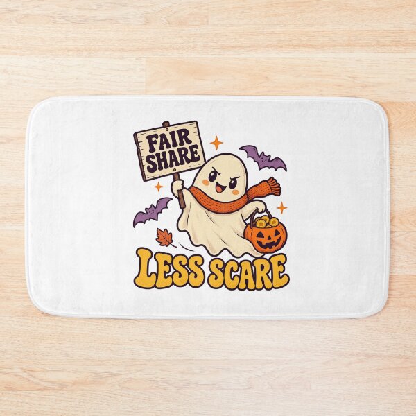 Item preview, Fair Share Less Scare Cute Halloween Ghost designed and sold by RetroPop23.