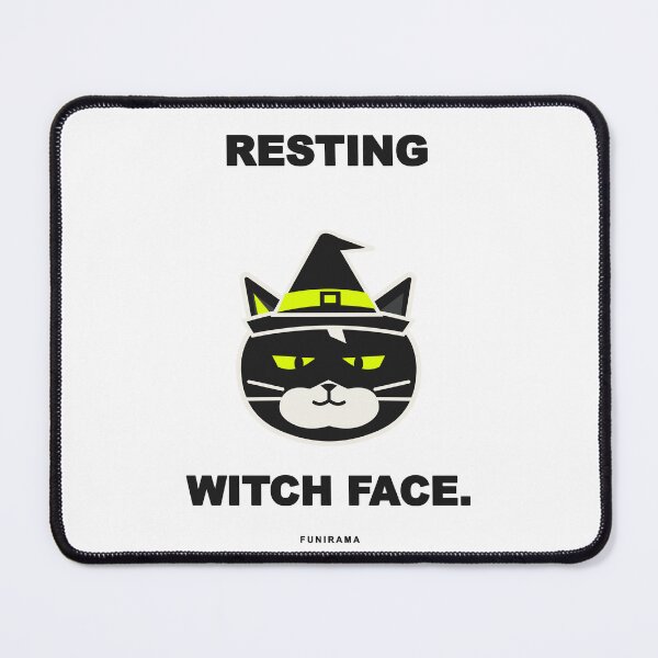 Item preview, Resting Witch Face – Deadpan Halloween Cat designed and sold by Funirama.