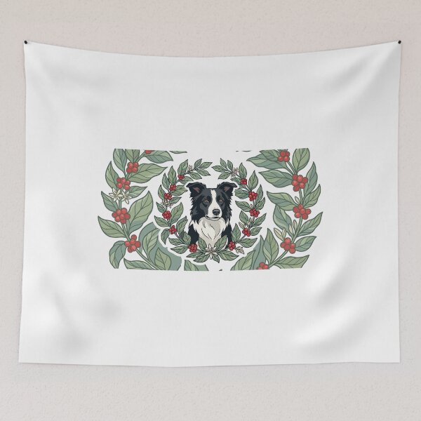 Item preview, Botanical Border Collie designed and sold by OddLittleGoods.
