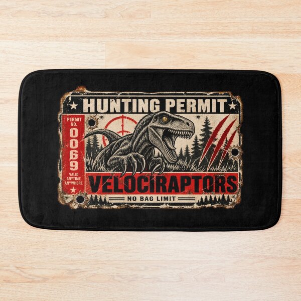 Item preview, This is a hunting permit for Velociraptors designed and sold by RBBeachDesigns.